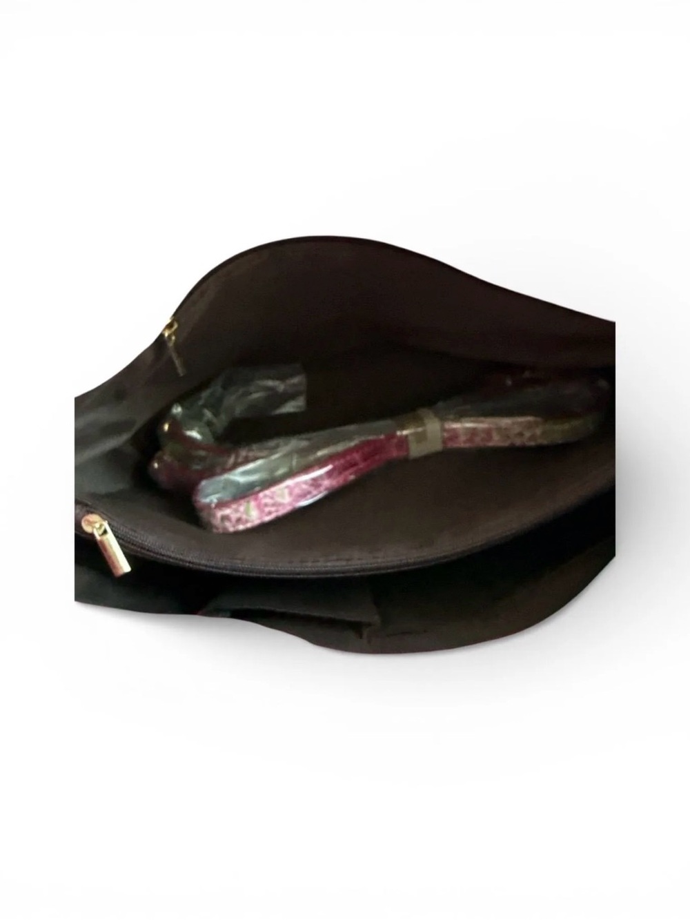 Pink and Green Ombre Croc-Embossed Tote Bag - Picture 5 of 8